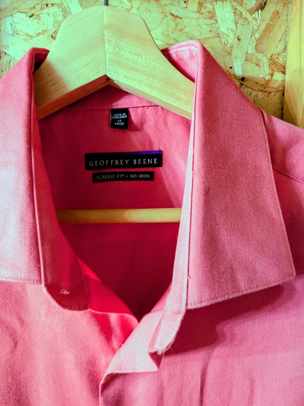 Geoffrey Beene Short sleeved shirt size 17,  34-35 - Picture 3 of 3